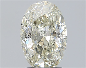 Picture of Natural Diamond 1.53 Carats, Oval with  Cut, K Color, SI2 Clarity and Certified by HRD