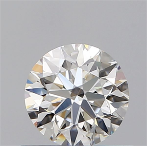 Picture of Natural Diamond 0.56 Carats, Round with Excellent Cut, I Color, VVS2 Clarity and Certified by GIA