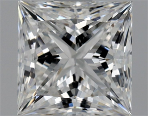Picture of Natural Diamond 1.01 Carats, Princess with  Cut, E Color, VS1 Clarity and Certified by GIA