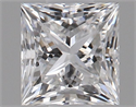 Natural Diamond 0.51 Carats, Princess with  Cut, D Color, VS2 Clarity and Certified by GIA