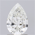 Natural Diamond 1.00 Carats, Pear with  Cut, G Color, SI1 Clarity and Certified by IGI