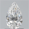 Diamante Natural 0.70 quilates, De pera , Color E, claridad VVS2 y certificado GIA