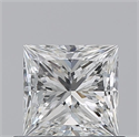 Natural Diamond 0.71 Carats, Princess with  Cut, G Color, VS2 Clarity and Certified by GIA