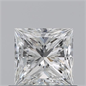 Natural Diamond 0.71 Carats, Princess with  Cut, G Color, VS2 Clarity and Certified by GIA