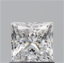 Natural Diamond 0.92 Carats, Princess with  Cut, F Color, SI1 Clarity and Certified by GIA
