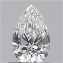 Natural Diamond 0.50 Carats, Pear with  Cut, D Color, VVS1 Clarity and Certified by GIA