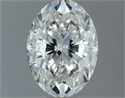 Natural Diamond 1.50 Carats, Oval with  Cut, G Color, SI2 Clarity and Certified by GIA