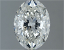 Natural Diamond 1.50 Carats, Oval with  Cut, G Color, SI2 Clarity and Certified by GIA