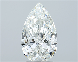Picture of Natural Diamond 2.01 Carats, Pear with  Cut, H Color, SI1 Clarity and Certified by GIA