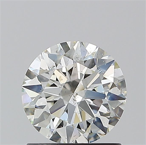 Picture of Natural Diamond 1.07 Carats, Round with Excellent Cut, J Color, SI2 Clarity and Certified by GIA