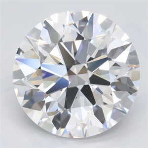 Picture of Lab Grown Diamond 2.86 Carats, Round with Ideal Cut, D Color, IF Clarity and Certified by IGI