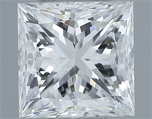 Picture of Natural Diamond 1.00 Carats, Princess with  Cut, G Color, SI2 Clarity and Certified by GIA