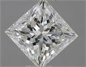 Natural Diamond 0.50 Carats, Princess with  Cut, H Color, VVS1 Clarity and Certified by IGI