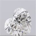 Natural Diamond 0.19 Carats, Heart with  Cut, I Color, VS2 Clarity and Certified by GIA