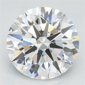 Picture of Lab Grown Diamond 2.54 Carats, Round with Ideal Cut, D Color, IF Clarity and Certified by IGI