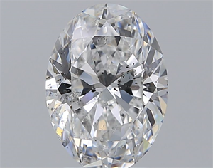 Foto Diamante Natural 2.01 quilates, Ovalado , Color E, claridad SI2 y certificado GIA de
