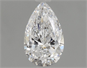 Natural Diamond 0.70 Carats, Pear with  Cut, D Color, VVS2 Clarity and Certified by GIA