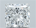 Natural Diamond 1.03 Carats, Princess with  Cut, F Color, VS2 Clarity and Certified by GIA