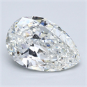 Diamante Natural 3.39 quilates, De pera , Color H, claridad IF y certificado GIA