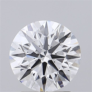Picture of Lab Grown Diamond 2.02 Carats, Round with Excellent Cut, D Color, IF Clarity and Certified by GIA
