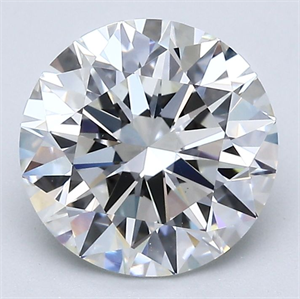 Picture of Natural Diamond 2.50 Carats, Round with Excellent Cut, G Color, VS2 Clarity and Certified by GIA