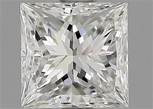 Picture of Natural Diamond 0.90 Carats, Princess with  Cut, H Color, VVS1 Clarity and Certified by GIA