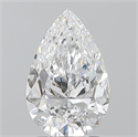 Diamante Natural 1.70 quilates, De pera , Color D, claridad SI1 y certificado GIA
