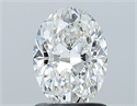 Natural Diamond 1.20 Carats, Oval with  Cut, F Color, SI2 Clarity and Certified by GIA