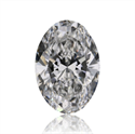 Natural Diamond 0.56 Carats, Oval with  Cut, E Color, SI2 Clarity and Certified by GIA