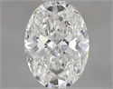 Natural Diamond 0.50 Carats, Oval with  Cut, G Color, VVS2 Clarity and Certified by GIA