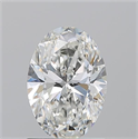 Natural Diamond 1.20 Carats, Oval with  Cut, H Color, VS2 Clarity and Certified by GIA