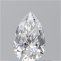 Natural Diamond 0.53 Carats, Pear with  Cut, D Color, VS2 Clarity and Certified by GIA