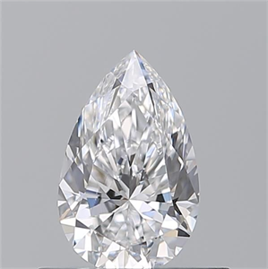 Picture of Natural Diamond 0.53 Carats, Pear with  Cut, D Color, VS2 Clarity and Certified by GIA