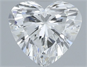 Natural Diamond 0.42 Carats, Heart with  Cut, F Color, VVS1 Clarity and Certified by GIA