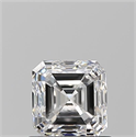 Natural Diamond 0.90 Carats, Asscher with  Cut, D Color, VS2 Clarity and Certified by GIA