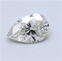 Natural Diamond 0.61 Carats, Pear with  Cut, J Color, SI2 Clarity and Certified by GIA