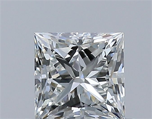 Picture of Natural Diamond 0.51 Carats, Princess with  Cut, J Color, VVS2 Clarity and Certified by GIA