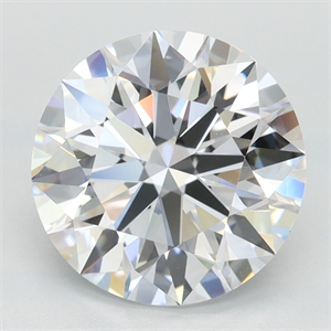 Picture of Lab Grown Diamond 2.59 Carats, Round with Ideal Cut, D Color, IF Clarity and Certified by IGI