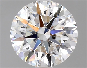Picture of Natural Diamond 1.08 Carats, Round with Excellent Cut, F Color, I1 Clarity and Certified by GIA