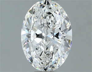 Foto Diamante Natural 1.04 quilates, Ovalado , Color F, claridad SI2 y certificado GIA de