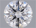Lab Grown Diamond 1.53 Carats, Round with Ideal Cut, D Color, VVS1 Clarity and Certified by IGI