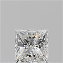 Natural Diamond 0.62 Carats, Princess with  Cut, G Color, VS2 Clarity and Certified by GIA