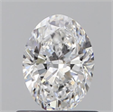 Natural Diamond 0.60 Carats, Oval with  Cut, D Color, VVS2 Clarity and Certified by GIA