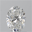 Natural Diamond 0.90 Carats, Oval with  Cut, F Color, SI1 Clarity and Certified by GIA