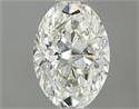 Natural Diamond 0.60 Carats, Oval with  Cut, J Color, VVS1 Clarity and Certified by IGI