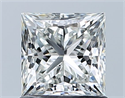 Natural Diamond 1.02 Carats, Princess with  Cut, H Color, SI1 Clarity and Certified by GIA
