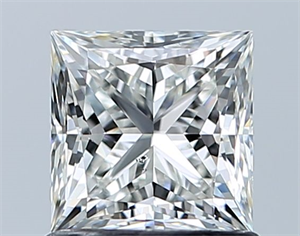 Foto Diamante Natural 1.02 quilates, Princesa , Color H, claridad SI1 y certificado GIA de