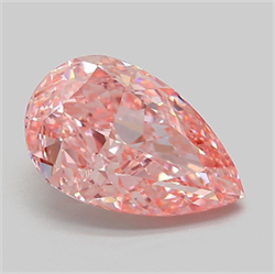 Picture of Lab Grown Diamond 3.09 Carats, Pear with  Cut, Fancy Vivid Pink Color, VS1 Clarity and Certified by IGI