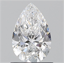 Natural Diamond 0.90 Carats, Pear with  Cut, D Color, SI2 Clarity and Certified by GIA