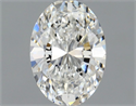 Natural Diamond 0.56 Carats, Oval with  Cut, F Color, VVS2 Clarity and Certified by GIA